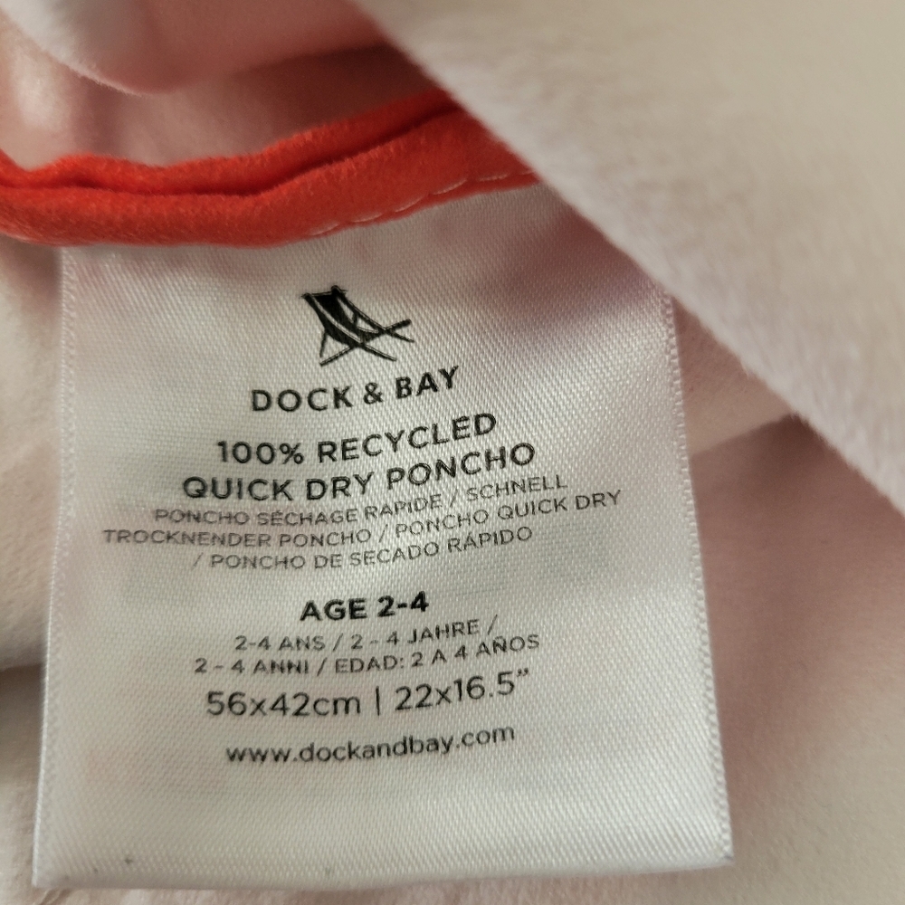 Dock & Bay Quick Dry Poncho Kids 2-4 - Picture 4 of 4